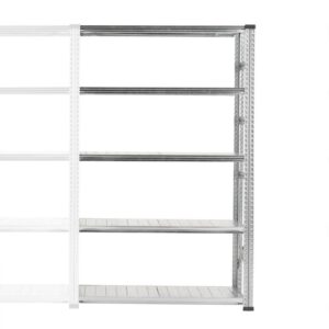 Metalsistem legbordstelling aanbouwsectie met liggerlagen top en voetdoppen