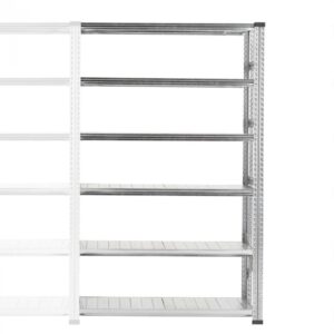 Metalsistem legbordstelling aanbouwsectie met liggerlagen top en voetdoppen