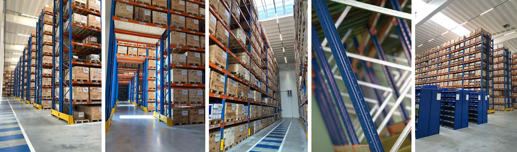 Palletstellingen van diverse merken