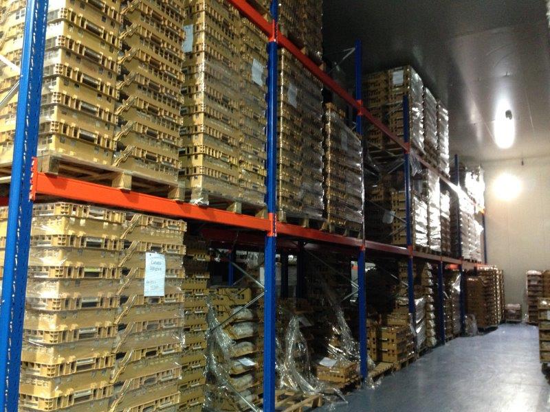 Zware Palletstellingen in een magazijn met pallets erin bakkerij