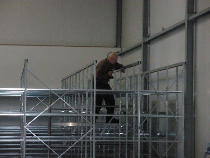 Legbordstelling GS3 in aanbouw voor een overvloering zonder C-dur vloerplaten